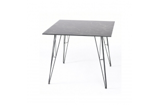 MR1000916 обеденный стол из HPL квадратный 90х90см, цвет «черный мрамор»